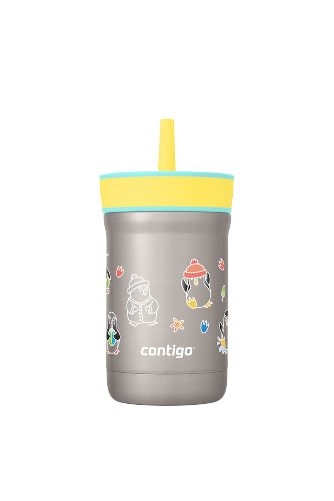 Kids Leighton Spill-Proof Stainless Steel Tumbler with Straw, 12oz V5