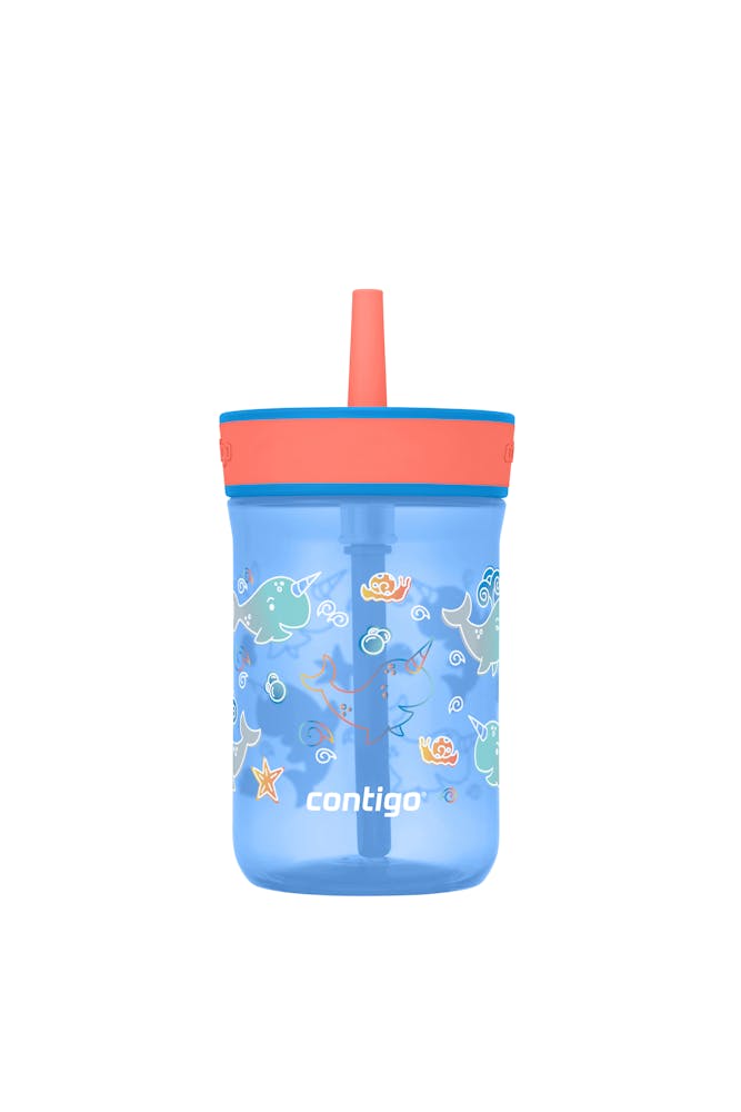 Kids’ Leighton Straw Tumbler with Spill-Proof Leak-Proof Lid, 14oz T9