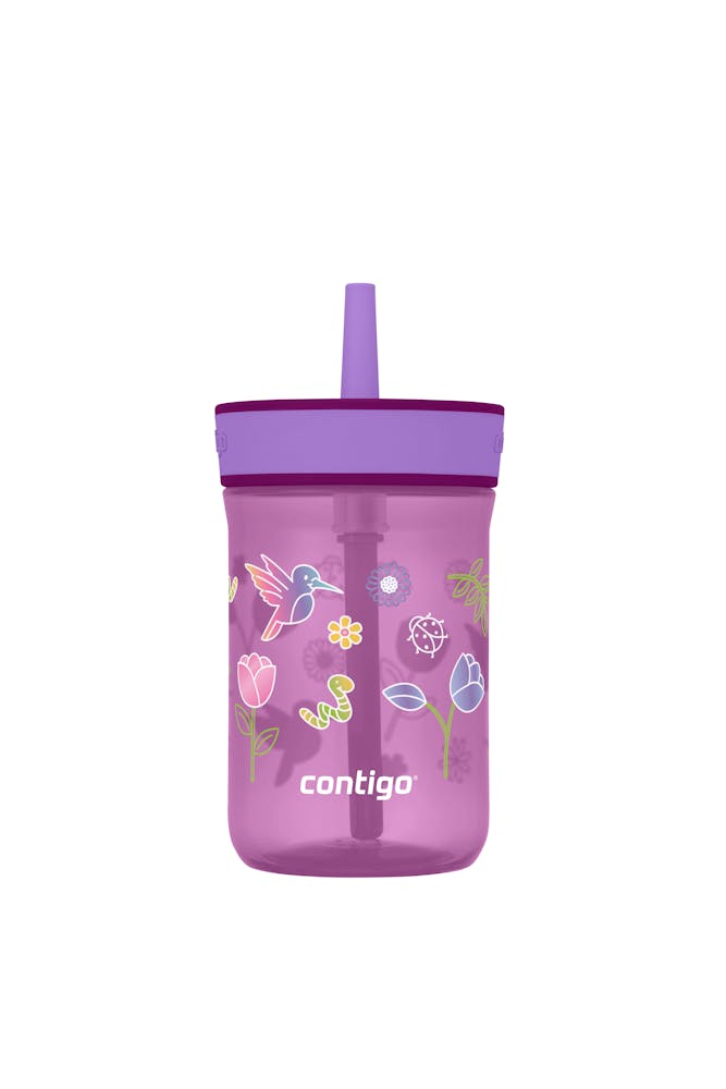 Kids’ Leighton Straw Tumbler with Spill-Proof Leak-Proof Lid, 14oz T9